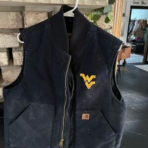 Carhartt Navy Vest with Gold WV Logo